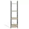 Étagère 4 niveaux Luffi 29,1x23,5x112cm bois et métal