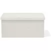 Banc coffre Clara décor laine bouclée Blanc - L77xP38xH38 cm