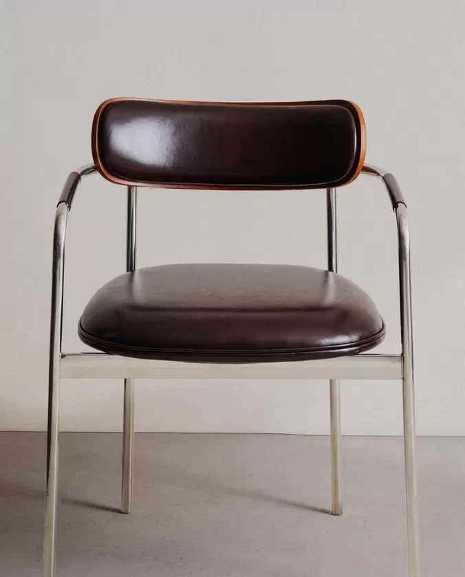 LEATHER AND STAINLESS STEEL CHAIR LEATHER AND STAINLESS STEEL STOOL OFFICE CHAIR WITH WHEELS