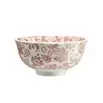 Bol Indie porcelaine motif floral bicolore Ø14xH6,5cm (3 modèles)