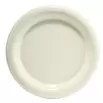 Assiette plate ronde Bubble céramique unie blanc écru Ø26cm