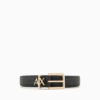 Ceinture femme en cuir noir