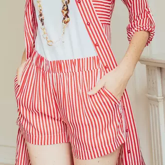 Short rayé Nika Réédition en viscose