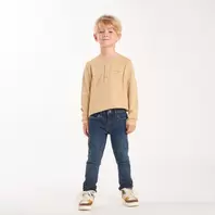 Jean slim en denim avec coutures contrastées garçon