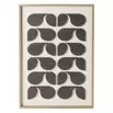 Tableau en bois motif contemporain 3D noir 50x70cm