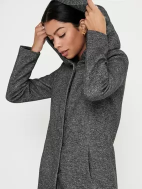ONLY ONLSEDONA Coat - Dark Grey Melange - 15142911