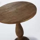 CHANNA - Guéridon en bois de manguier marron foncé H62