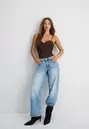Leren slouchy enkellaarsjes met smalle hak