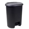 Poubelle à pédale 27L Lynea plastique noir 37x29,5xH46cm