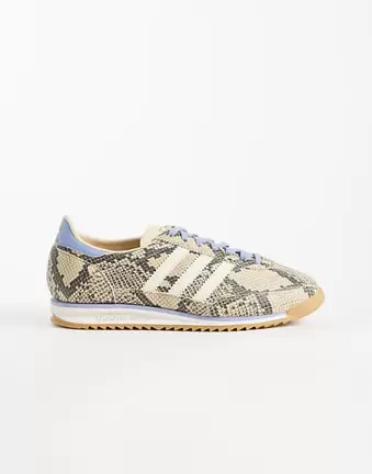 Adidas Originals SL 72 trainers in snake print and and blue