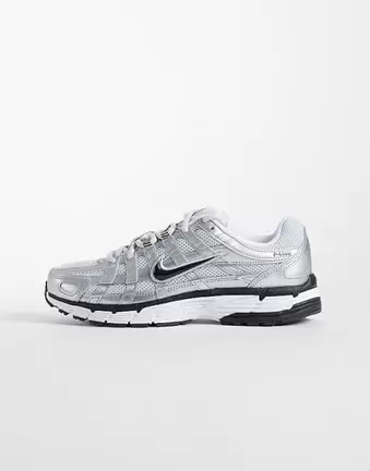 Nike P-6000 trainers in silver and black