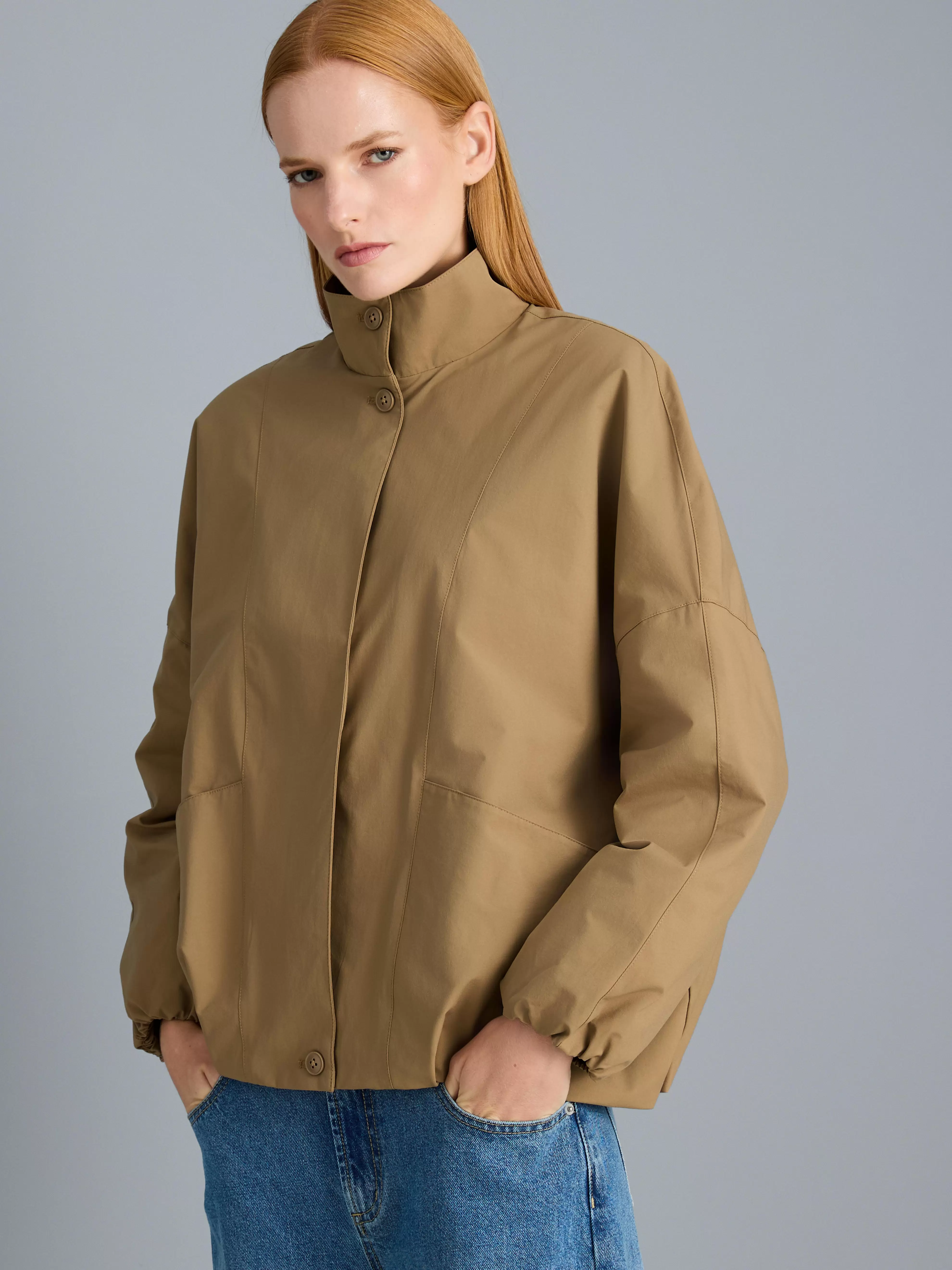 Veste décontractée à col cheminée