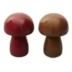 Lampe à poser forme champignon à LED en métal et plastique Ø10,5xH13,5cm (2 modèles rouge ou marron)