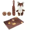 Jouet pour chien 5 pièces corde, balle, plaid, peluche écureuil marron 22x30x10cm