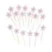 Pique apéritif x20 fleur papier tige bambou L10cm (2 modèles)
