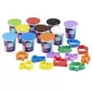 Pâte à modeler x10 pots 55g et 12  moules plastique