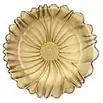 Coupelle forme fleur verre jaune ambre Ø20xH5cm