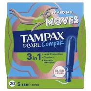 Pearl Compak Super Tampons avec Applicateur - 20 pc
