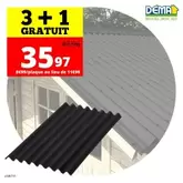Plaque ondulée ONDULINE Easyline 76x100cm Noir 3+1 GRATUIT