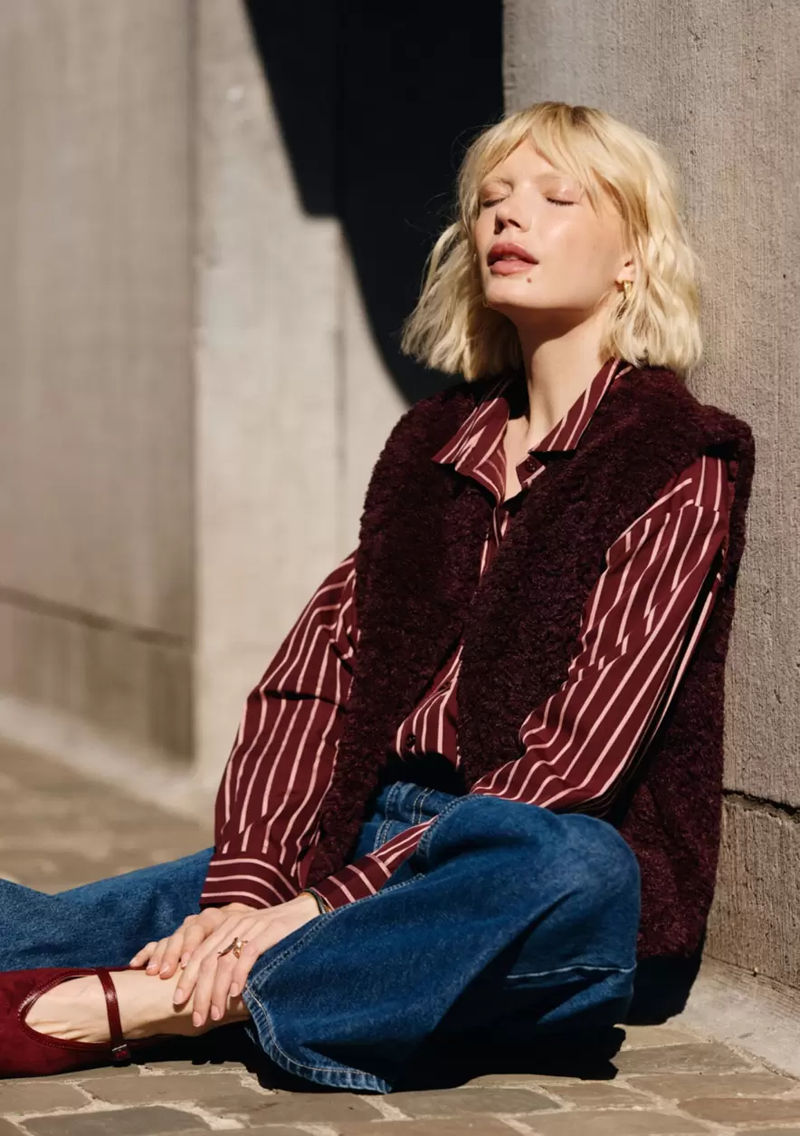 Veste sans manches teddy