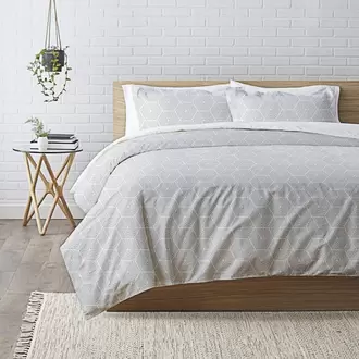 Housse de couette coton - VICTORY - Gris