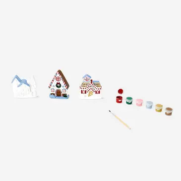 Casas navideñas de yeso DIY
