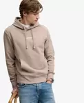 Sweat à capuche ample à motif et micro logo