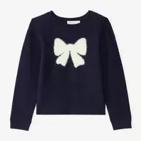 Pull fille texturé à motif fantaisie