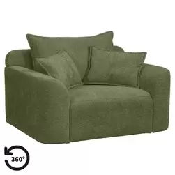 Causeuse Elsa - tissu Anthology - vert