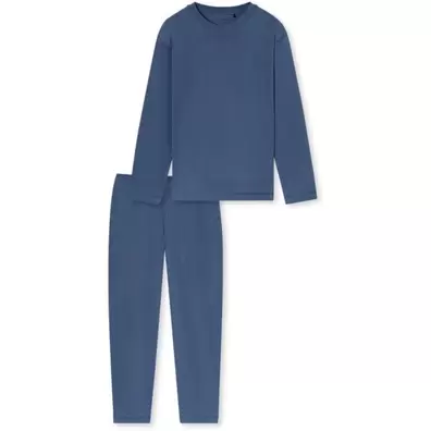Schiesser pyjama Schlafanzug slaapanzug lang oversized faded denim - 100% katoen