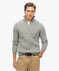 Pull en maille torsadée à col camionneur Vintage Jacob