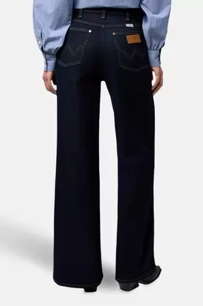 Jeans wide dark blue denim