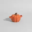 Pumpkin - Plat citrouille en grès marron