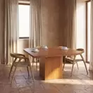 Posadas - Table à manger carrée placage acacia, L140 cm
