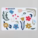 Salisbury - Set de table blanc motifs fleurs multicolores, 44x28 cm