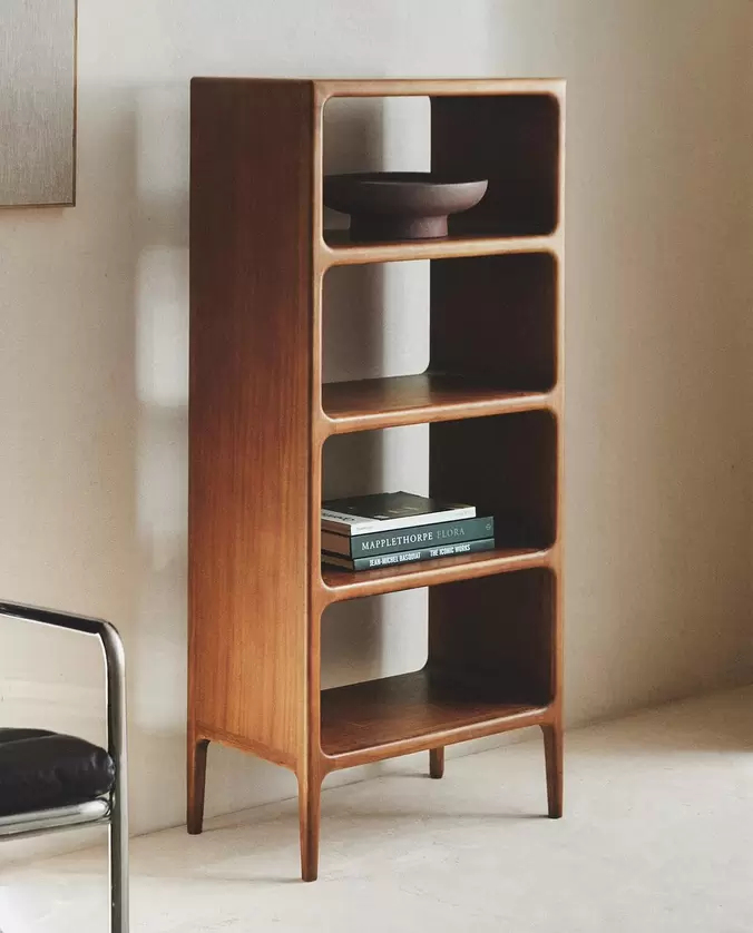 TALL OAK WOOD SHELVING UNIT OAK WOOD SIDEBOARD STRIPED ASH ACCENT CHAIR