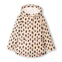 Parka gomme déperlante imprimé léopard fille