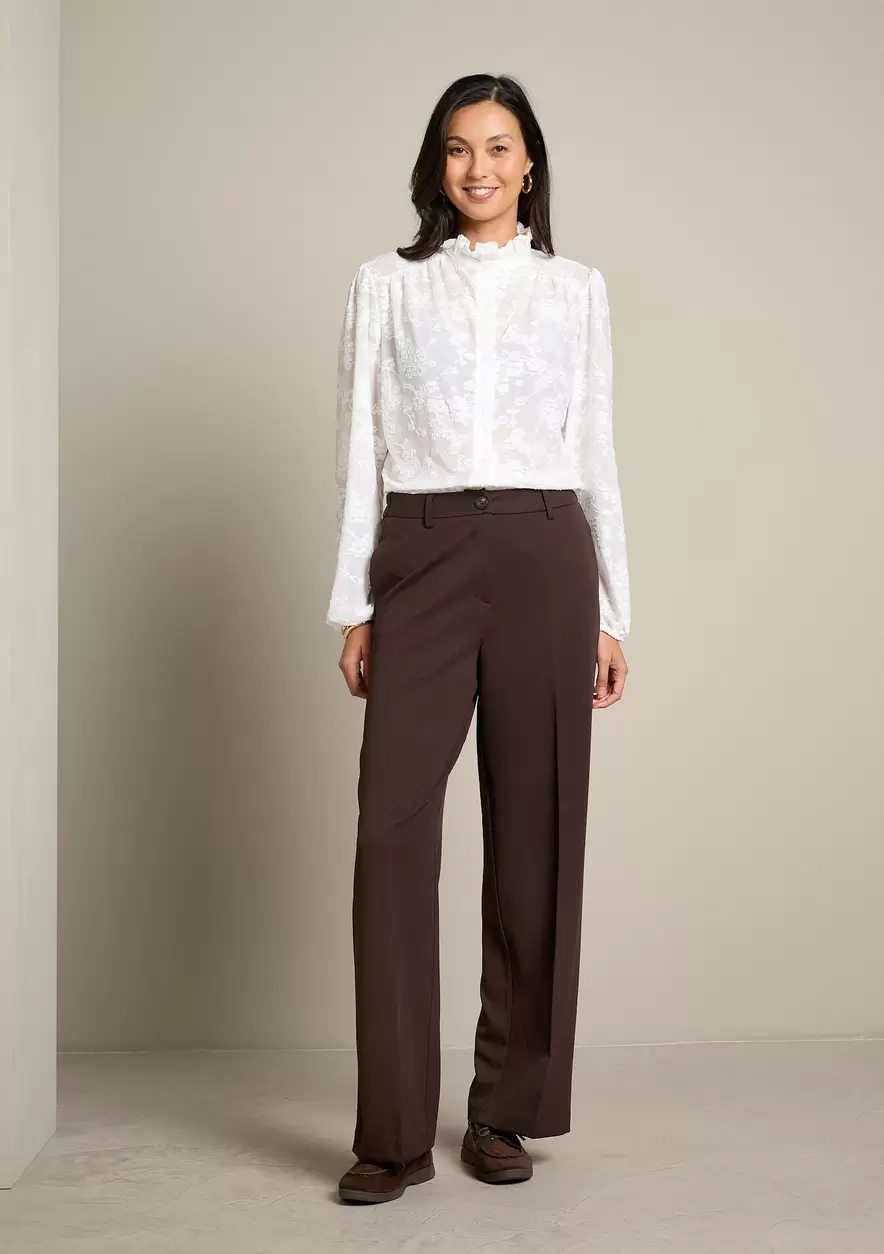 Pantalon large taille haute