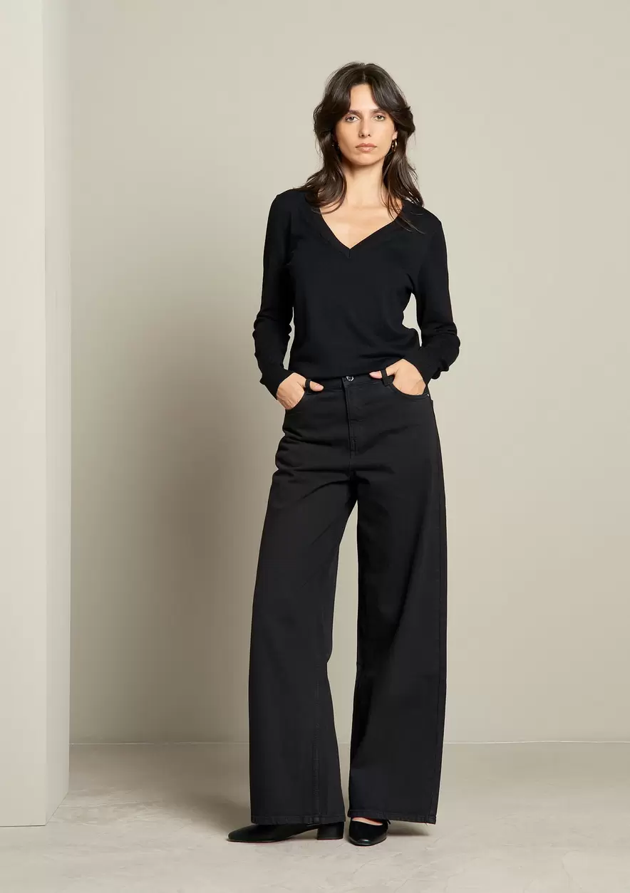 Jean super large taille haute