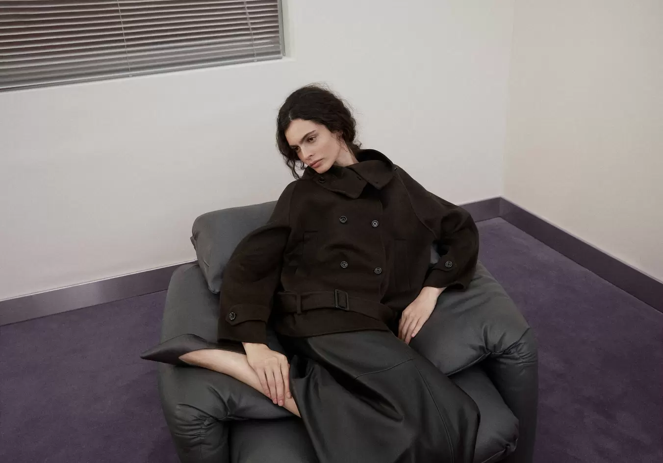 Double-breasted wool jacket