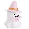 Fantôme Halloween décoratif sorcier mignon résine blanc et rose pastel Ø17xH25cm