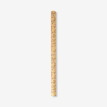 Papel de regalo kraft de 1000 cm - Motivo de guirnalda de luces