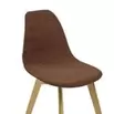 Housse de chaise tissu bouclette marron 45x40x48cm