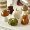 Décoration de table à poser x6 thème automne en céramique Ø4,5xH7cm