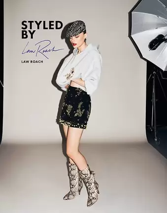 ASOS DESIGN bead embellished mini skirt in black