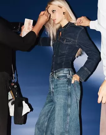 Calvin Klein Jeans classic structured denim trucker shirt in indigo blue wash