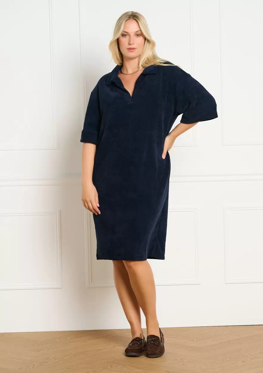 Robe polo en velours