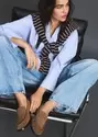 Gerimpelde leren loafers