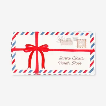 Pañuelos de bolsillo con cartas navideñas - 10 uds.