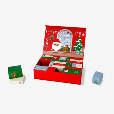 Caja de regalo tipo calendario de Adviento para llenar con 24 regalos